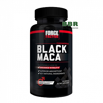Black MACA 60 Veg Caps, Force Factor