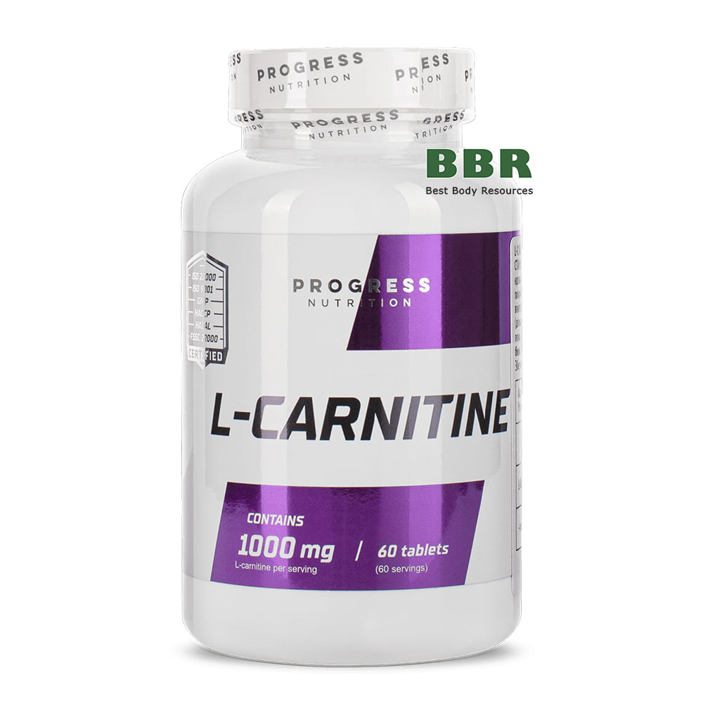 L-Carnitine 1000mg 60 Tabs, Progress Nutrition
