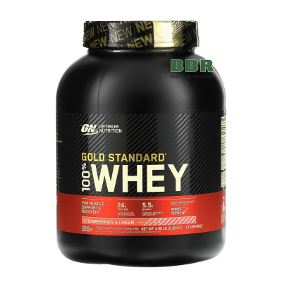100% Whey Gold Standard 2270g, Optimum Nutrition (Strawberry & Cream)