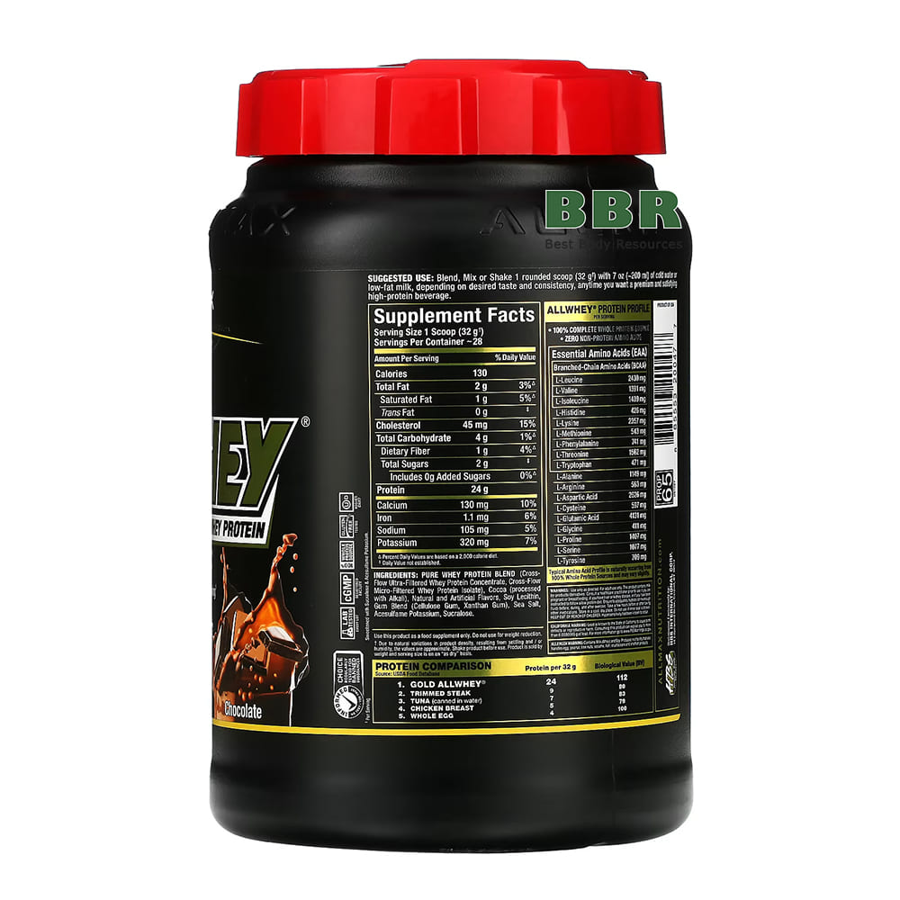 All Whey Gold 907g, ALLMAX Nutrition (Chocolate)