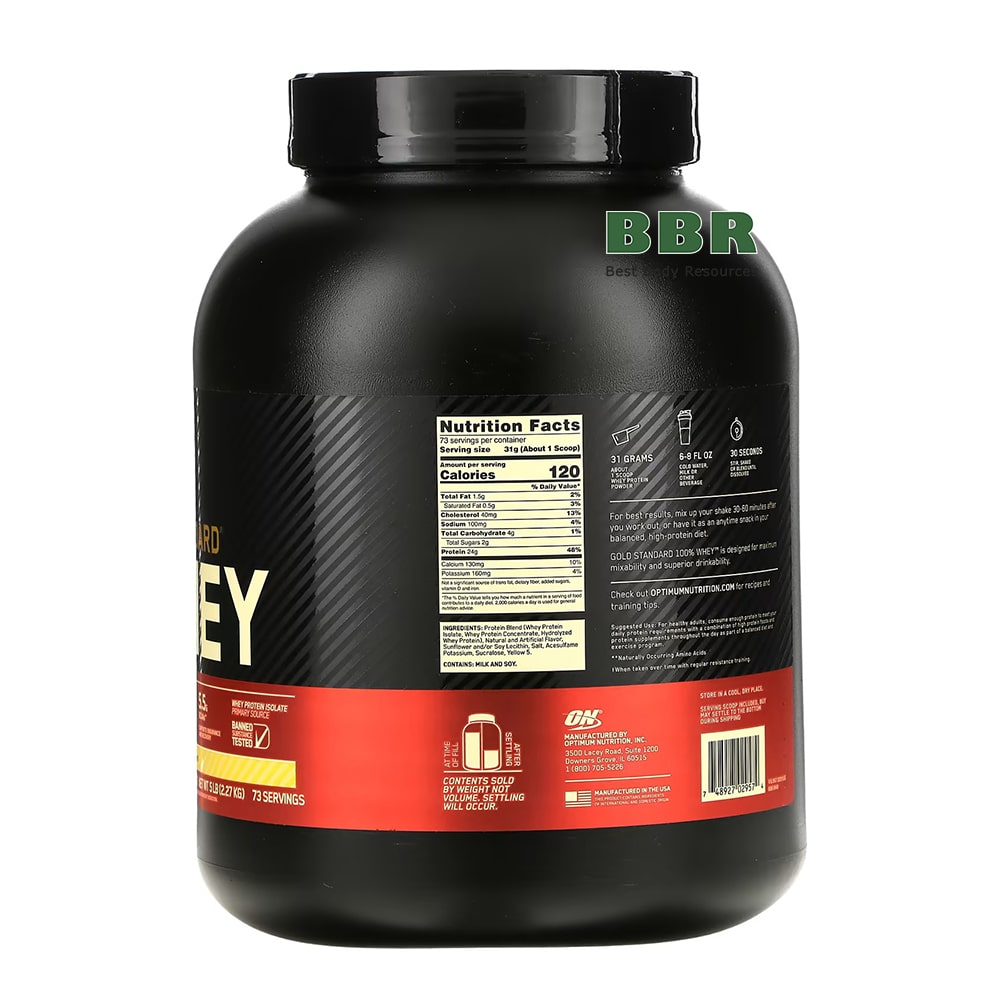 100% Whey Gold Standard 2270g, Optimum Nutrition (Banana cream)