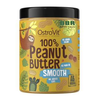 NutVit 100% Peanut Butter 1000g, OstroVit (Smooth)