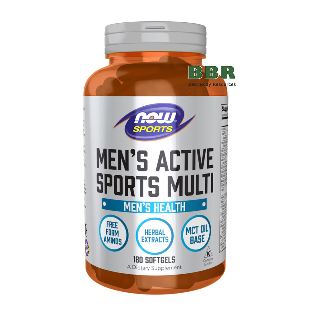 Mens Active Sport Multi 180 Softgels, NOW Foods