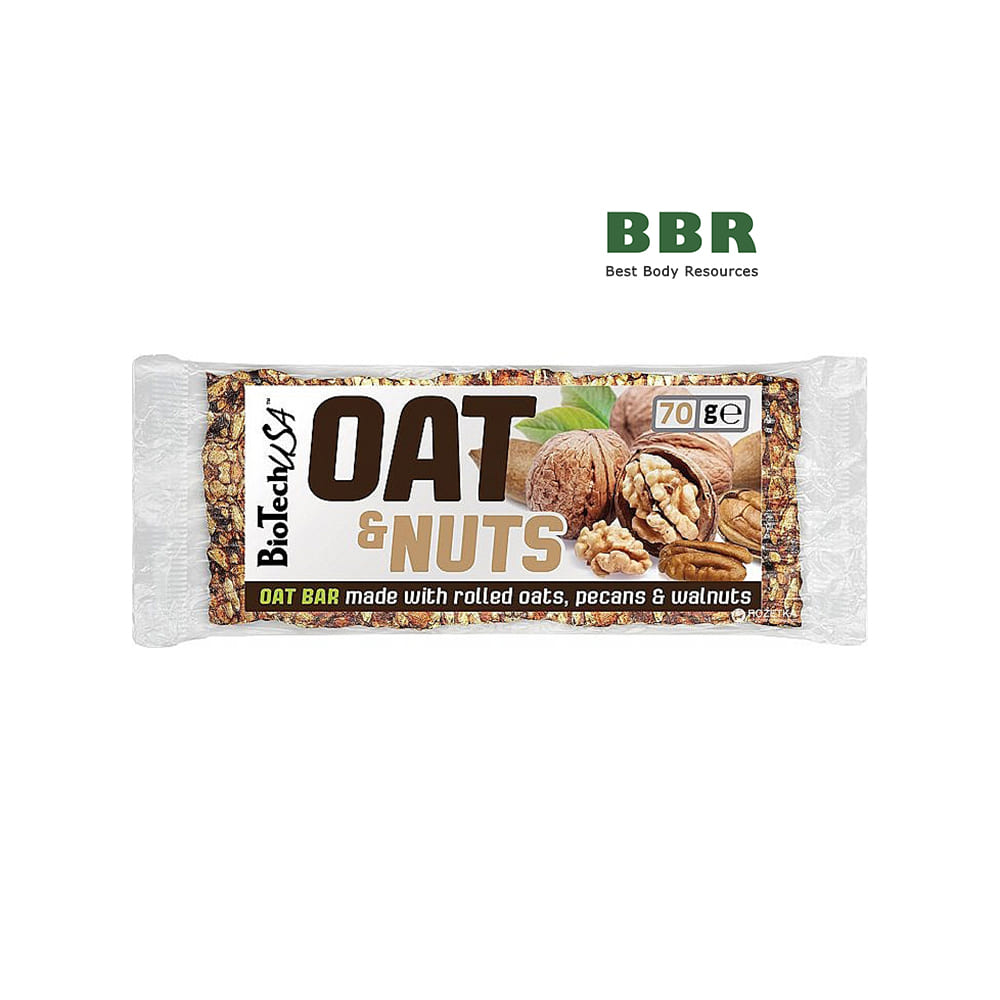 Oat and Nuts Bar 70g, BioTechUSA