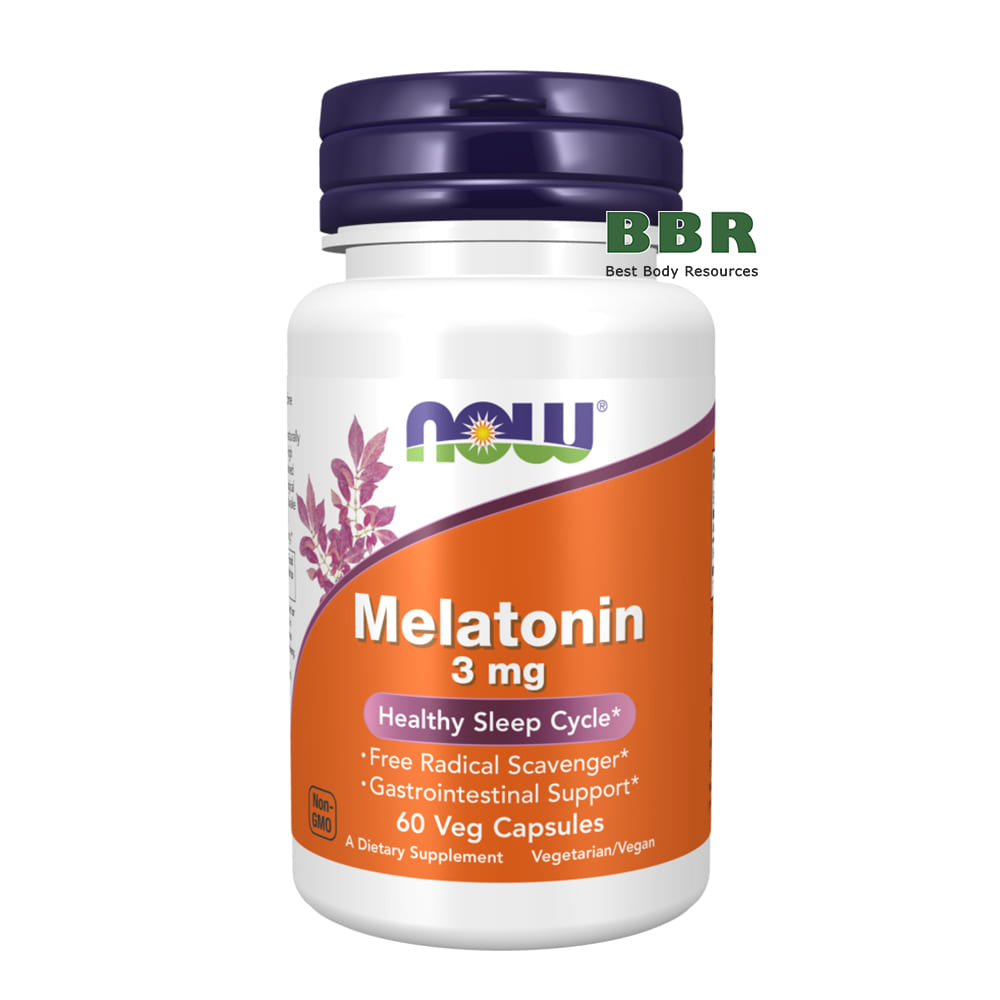 Melatonin 3mg 60 Caps, NOW Foods
