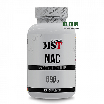 NAC N-Acetyl-L-Cysteine 696mg 120 Caps, MST