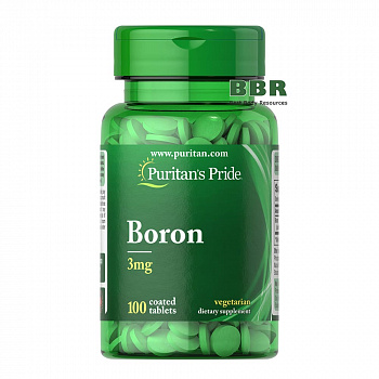 Boron 3mg 100 Tabs, Puritans Pride