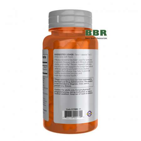 Tribulus 500mg 100 Caps, NOW Foods