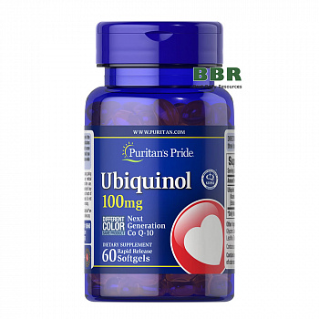 Ubiquinol CoQ10 100mg 60 Softgels, Puritans Pride