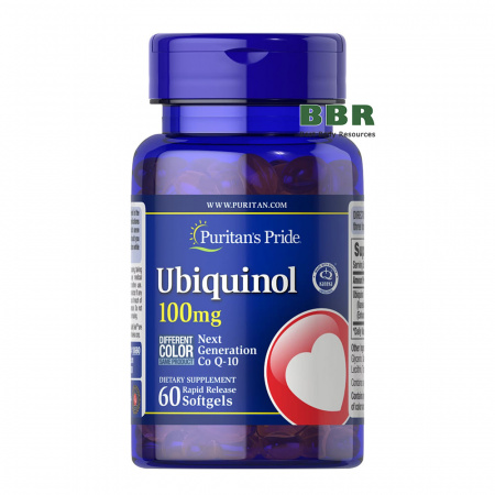 Ubiquinol CoQ10 100mg 60 Softgels, Puritans Pride
