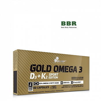 Gold Omega 3 65% D3 + K2 60 Softgels, Olimp
