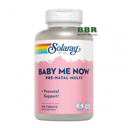 Baby Me Now Pre-Natal Multi 150 Tabs, Solaray
