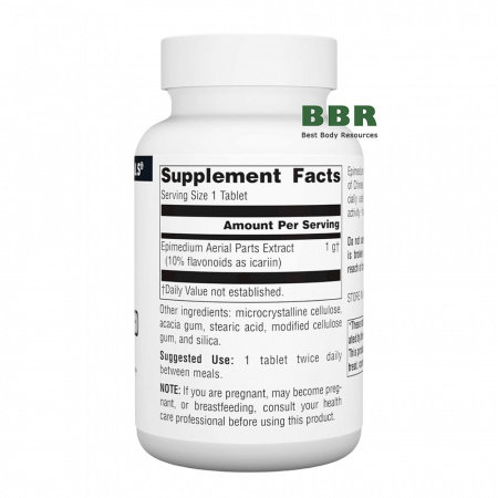 Horny Goat Weed Extract 1000mg 60 Tabs, Source Naturals