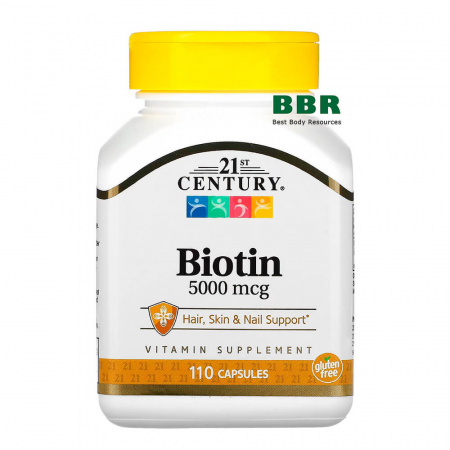 Biotin 5000 mcg 110 caps, 21st Century