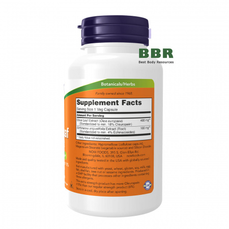 Olive Leaf Extract 400mg 100 Veg Caps, NOW Foods