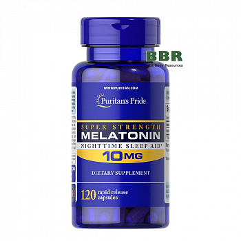 Melatonin 10mg 120 Caps, Puritans Pride