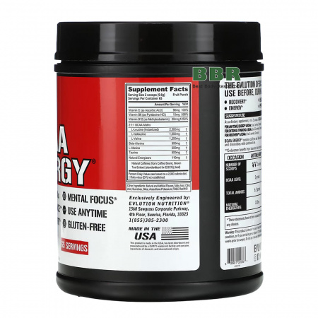 BCAA Energy 65 Servings, EVL