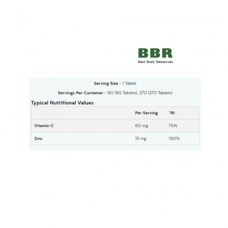 Zinc plus Vitamin C 270 Tabs, MyProtein