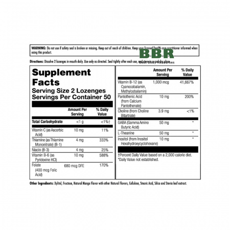 GABA plus L-Theanine plus Stress B 100 Tabs, KAL