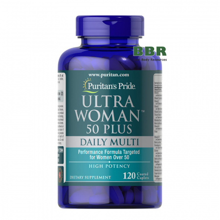 Ultra Woman 50 plus Daily Muti 120 Tabs, Puritans Pride