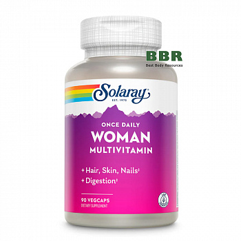 Once Daily Woman Multivitamin 90 Veg Caps, Solaray