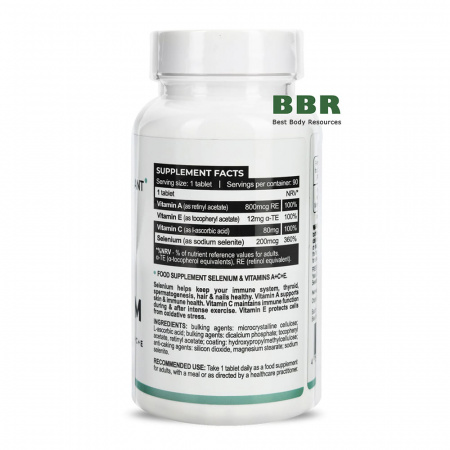 Selenium 200mcg plus Vitamins 90 Tabs, Progress Nutrition