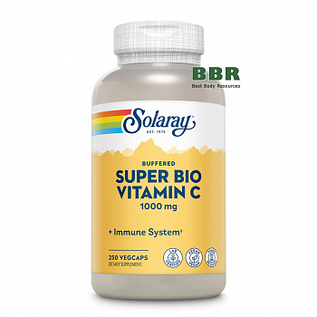 Super Bio Vitamin C 1000mg 250 Veg Caps, Solaray