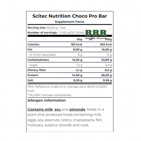 ChocoPro Bar 50g, Scitec Nutrition