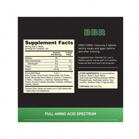 Superior Amino 2222 320 Tabs, Optimum Nutrition Superior Amino 2222 320 Tabs, Optimum Nutrition