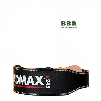 Пояс атлетический MFB-245 Full Leather Black, MadMax
