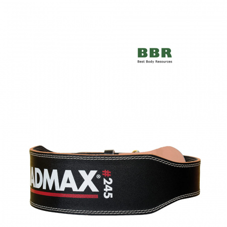Пояс атлетический MFB-245 Full Leather Black, MadMax