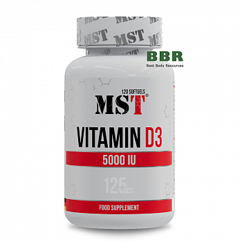 Vitamin D3 5000iu 120 Softgels, MST