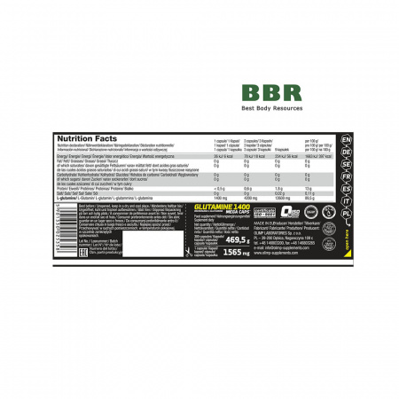 L-Glutamine 1400mg Mega Caps 120 Caps, Olimp