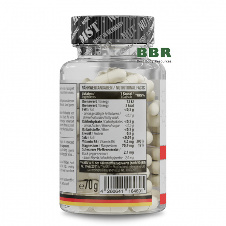 Magnesium Taurate B6 60 Caps, MST