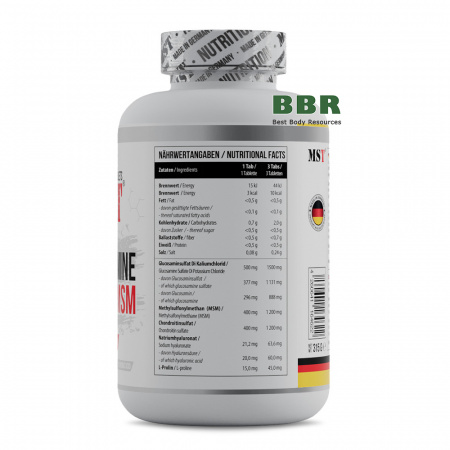 Glucosamine Chondroitin MSM + Hyaluronic Acid & L-Prolin 180 Tabs, MST