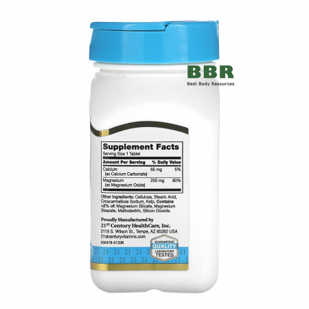 Magnesium 250mg 110tab, 21st Century