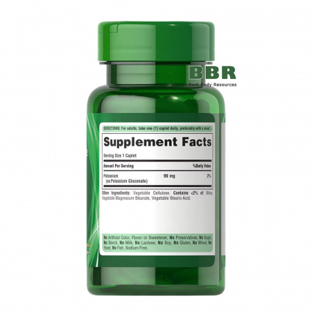 Potassium 99mg 100 Tabs, Puritans Pride
