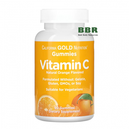 Vitamin C Orange Flavor 90 Gummies, California GOLD Nutrition