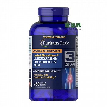 Double Strength Glucosamine, Chondroitin MSM 480 Tabs, Puritans Pride