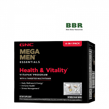 Mega Men Health & Vitality Vitapak 30 Packs, GNC