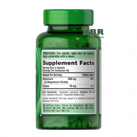 Magnesium Citrate 200mg 90 Tabs, Puritans Pride