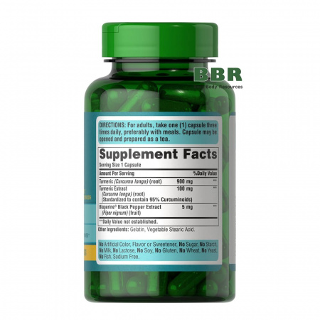 Turmeric Curcumin 1000mg 120 Caps, Puritans Pride