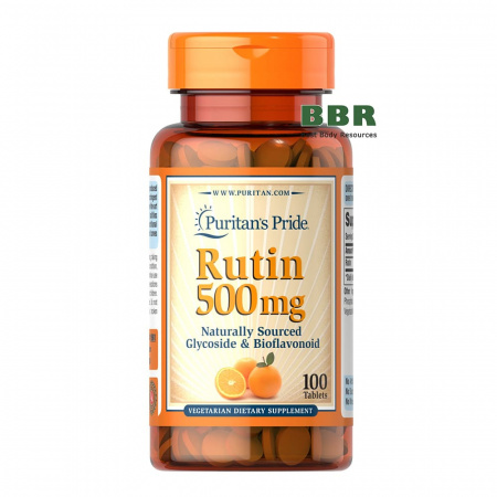 Rutin 500mg 100 Tabs, Puritans Pride Rutin 500mg 100 Tabs, Puritans Pride