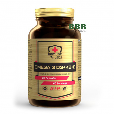 Omega 3 D3 K2 MK7 plus Vit E 60 Caps, Immune Labs