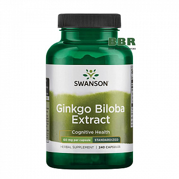 Ginkgo Biloba Extract 60mg 240 Caps, Swanson