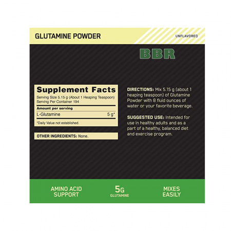 Glutamine Powder 300g, Optimum Nutrition