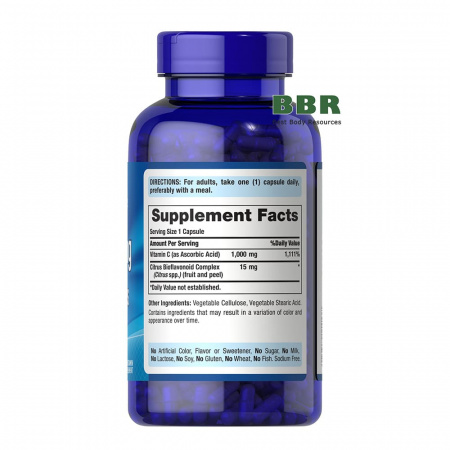 Vitamin C-1000 with Bioflavonoids 200 Caps, Puritans Pride