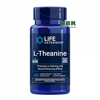 L-Theanine 100mg 60 Veg Caps, Life Extension