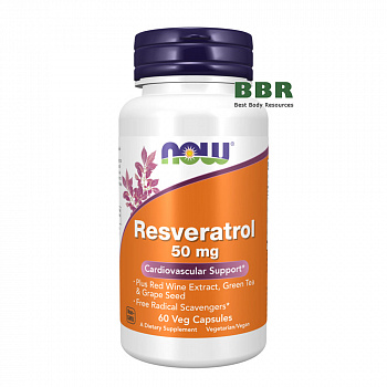 Resveratrol 50mg 60 Veg Caps, NOW Foods