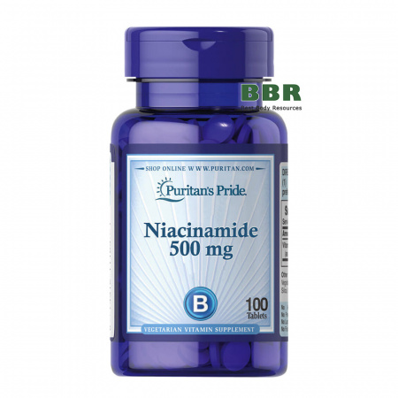 Niacinamide 500mg 100 Tabs, Puritans Pride